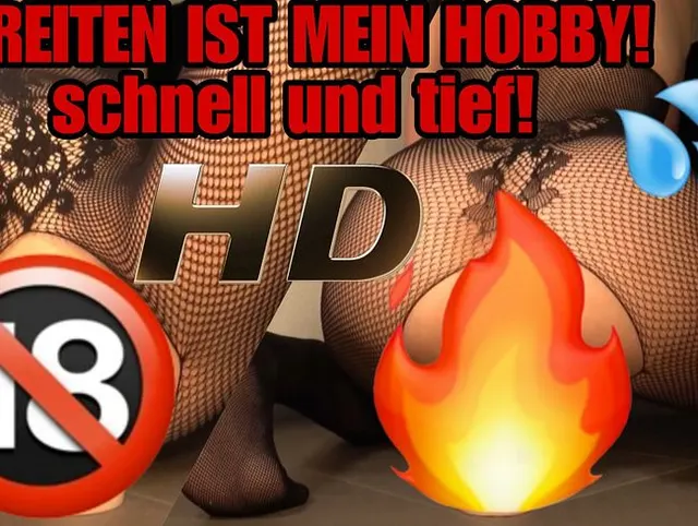 REITEN IST MEIN HOBBY!!! Von hinten bis vorne in meinem Fishnet Catsuit und Heels