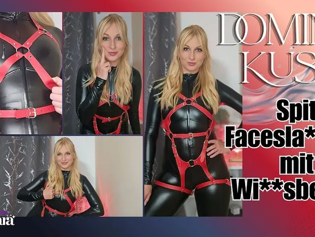 Dominakuss – Spit Faceslapping mit Wichsbefehl