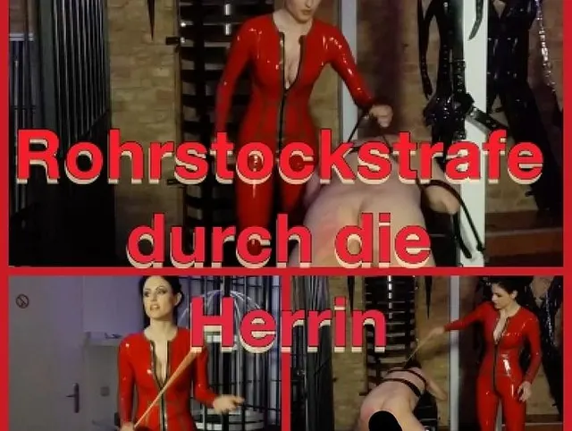 Rohrstockstrafe durch die Herrin