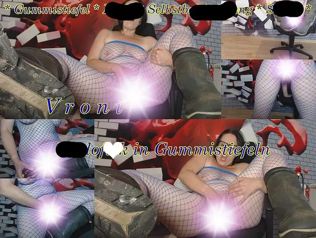Dildofick in Gummistiefeln
