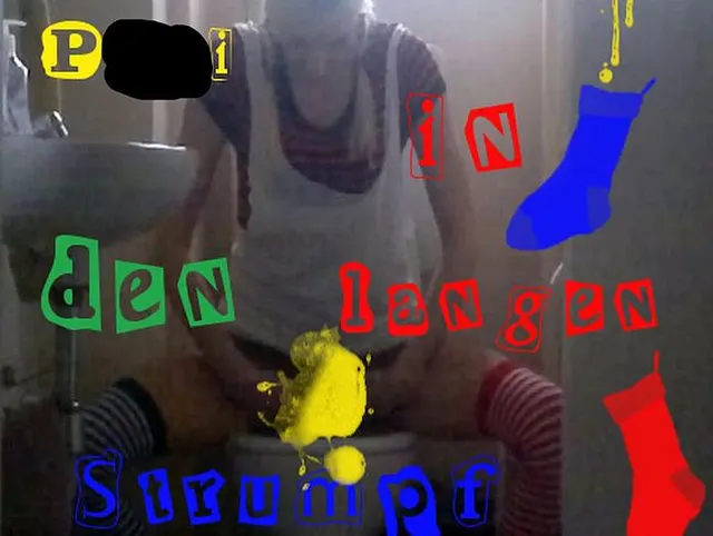 Pipi in den langen Strumpf ;)