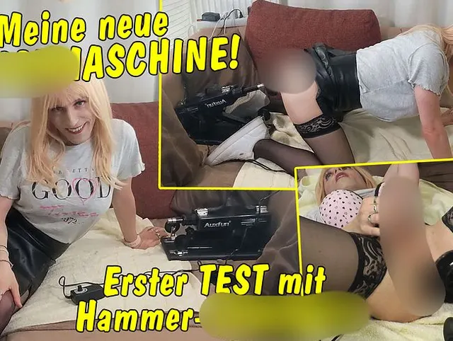 Meine neue Fickmaschine! Erster Test mit Hammer Cumshot!!