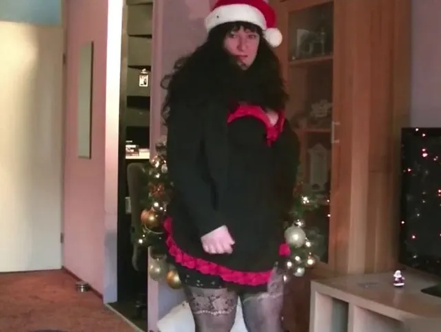 Weihnachtsstriptease und Masturbation