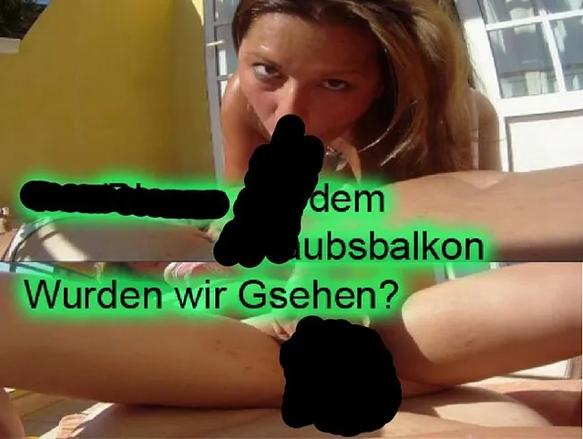 Sex und Blasen auf Urlaubs Balkon